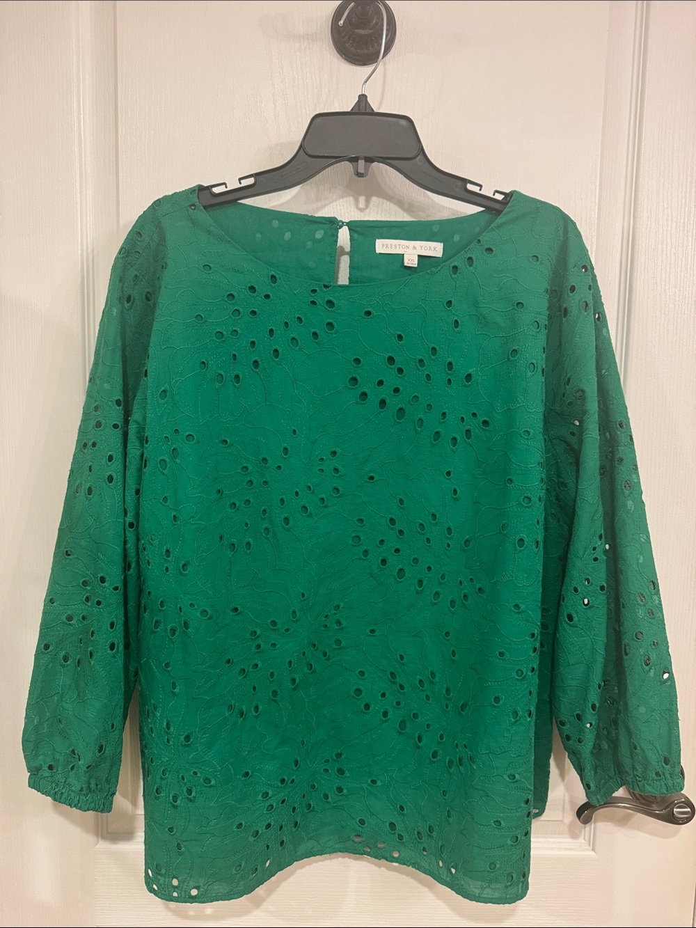 Preston & York Emerald Eyelet Blouse